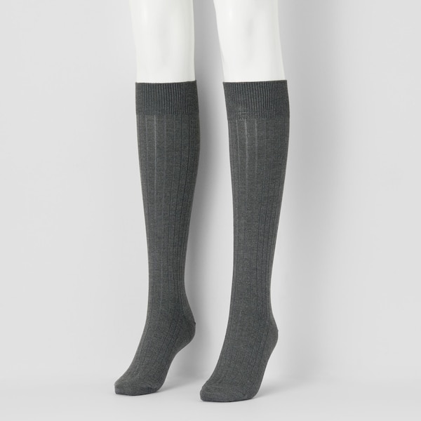 Heattech Ribbed Knee High Socks Uniqlo Us