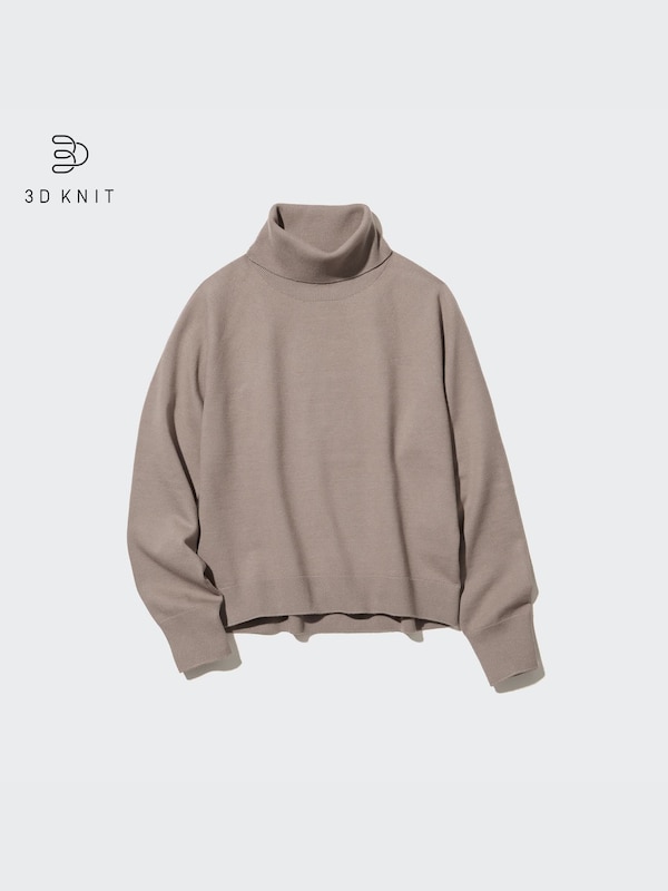 3D Knit Souffle Yarn Long-Sleeve Sweater