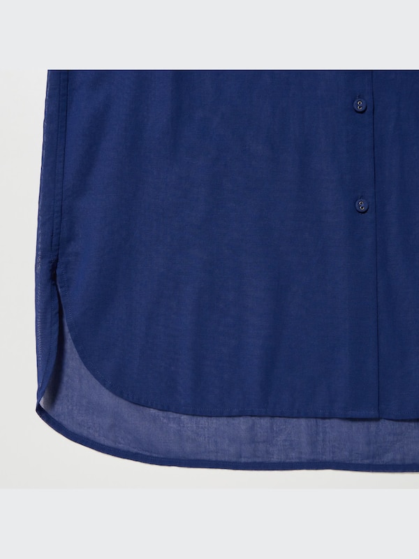 Cotton Sheer Long-Sleeve Shirt