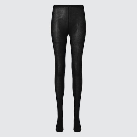 HEATTECH Ribbed Knitted Thermal Tights