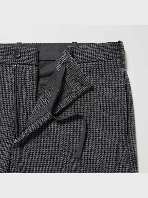 Smart Ankle Trousers (Check, Long)