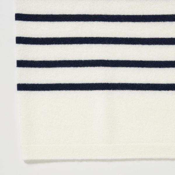 Cashmere Striped Crew Neck Long-Sleeve Sweater | UNIQLO US
