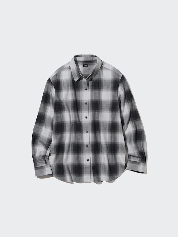 SOFT BRUSHED CHECKED LONG SLEEVE SHIRT