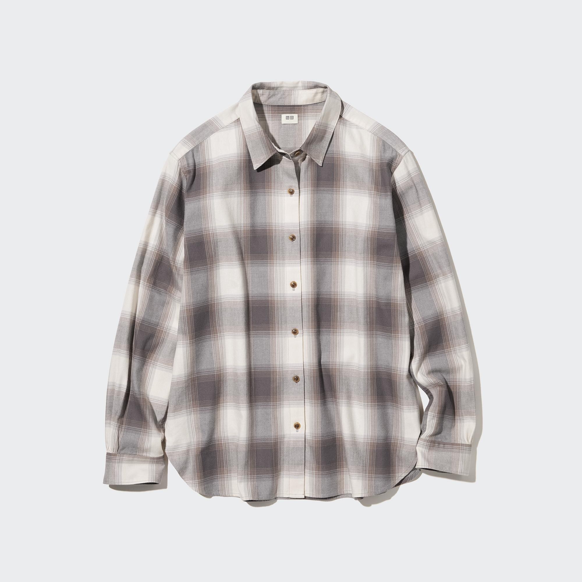 WOMEN'S SOFT BRUSHED CHECKED LONG SLEEVE SHIRT | UNIQLO CA