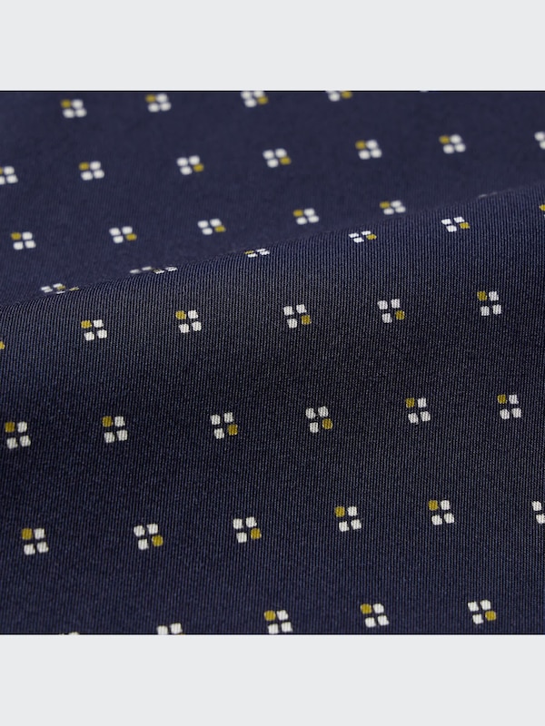 Rayon Printed Long-Sleeve Blouse