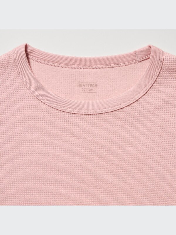 T-SHIRT HEATTECH EN COTON GAUFRÉ COL ROND (EXTRA-CHAUD)