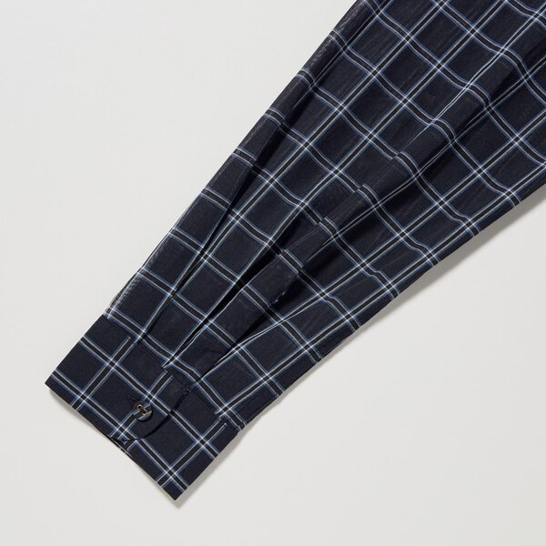 Cotton Sheer Checked Long-Sleeve Shirt | UNIQLO US