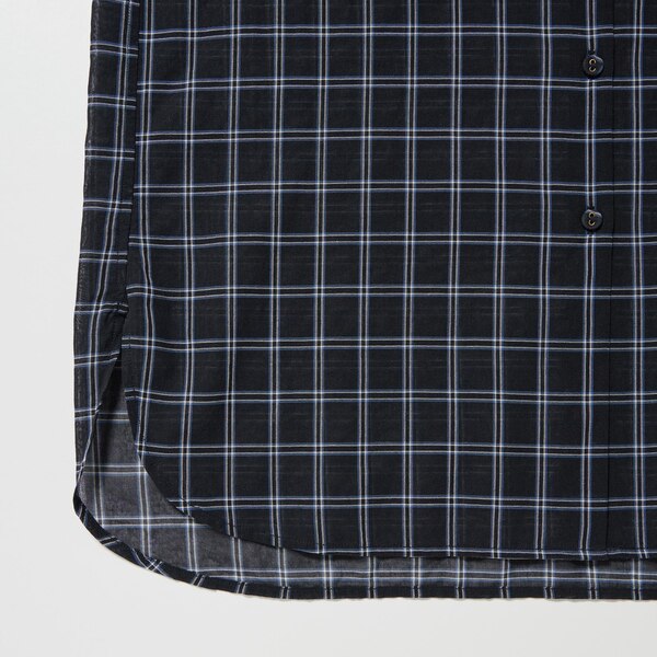 Cotton Sheer Checked Long-Sleeve Shirt | UNIQLO US