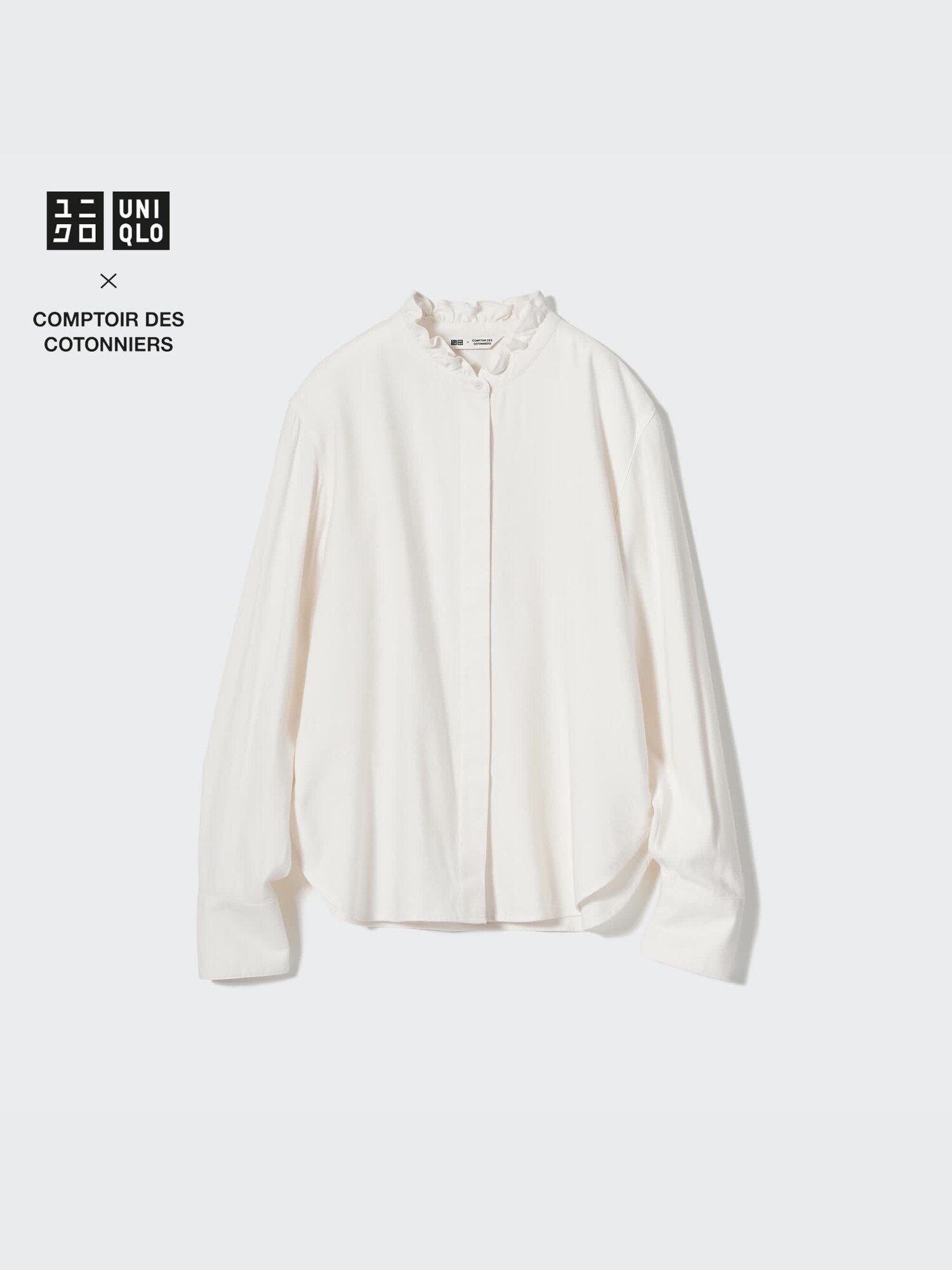 Soft Brushed Stand Collar Long-Sleeve Shirt | UNIQLO US