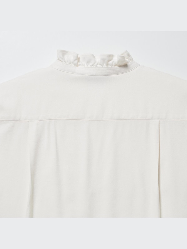 Soft Brushed Stand Collar Long-Sleeve Shirt