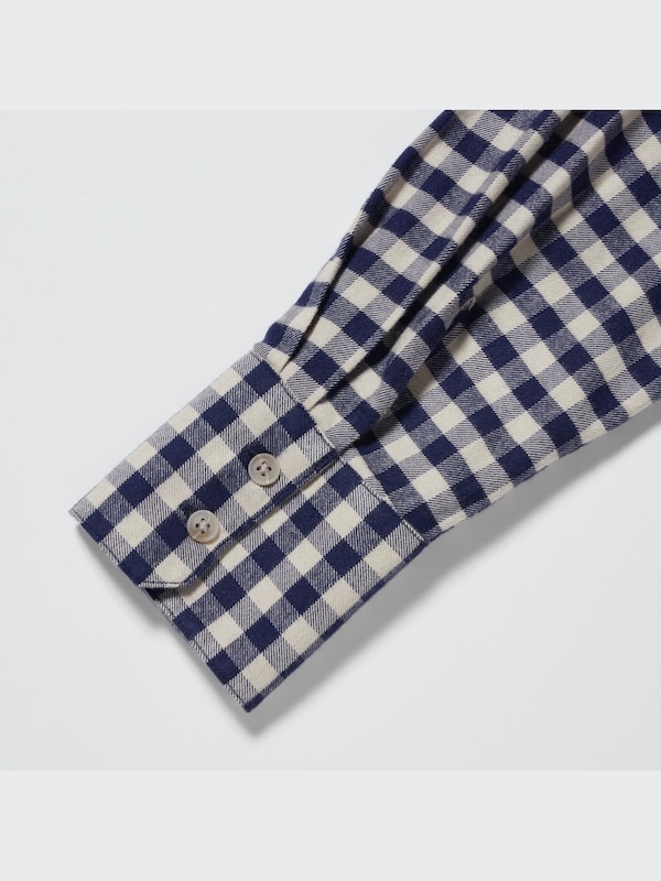Soft Brushed Stand Collar Long-Sleeve Shirt