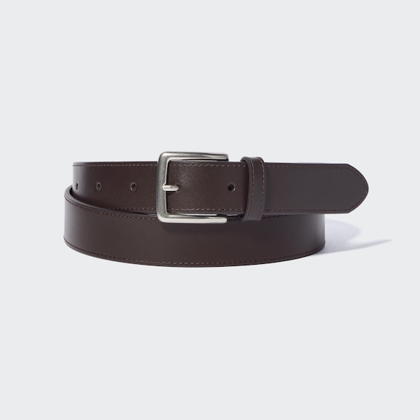 Italian Leather Smooth Stitched Belt | UNIQLO US