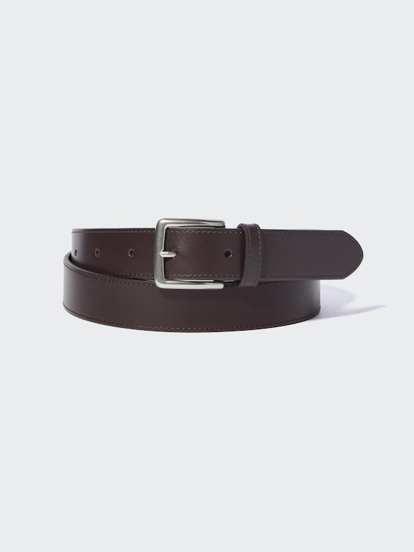 Italian Leather Smooth Stitched Belt