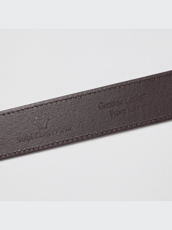 Italian Leather Smooth Stitched Belt