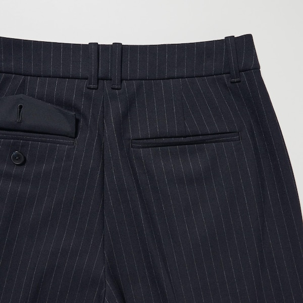 HEATTECH Pleated Tapered Pants (Stripe) | UNIQLO US