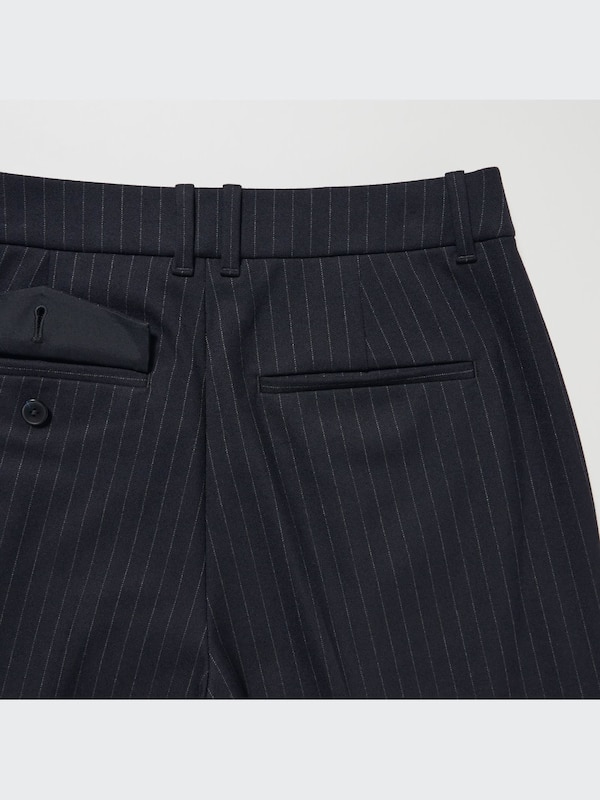 HEATTECH Pleated Tapered Pants (Stripe)