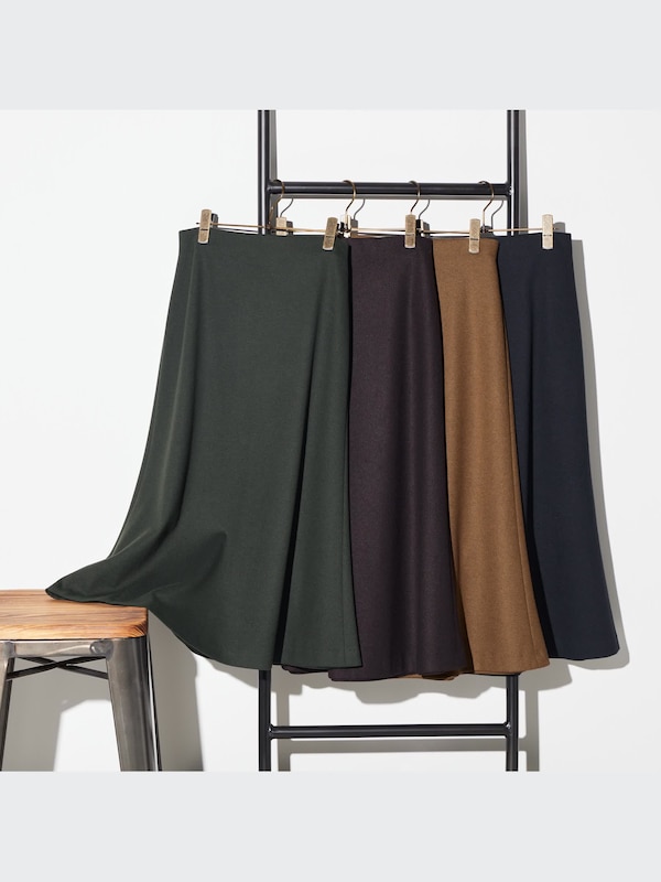 Brushed Jersey Flared Skirt