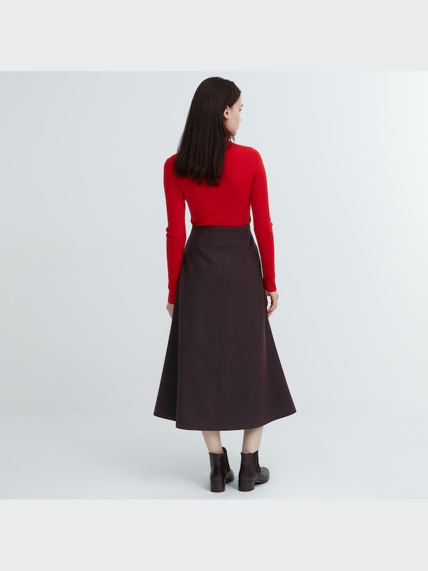 Brushed Jersey Flared Skirt