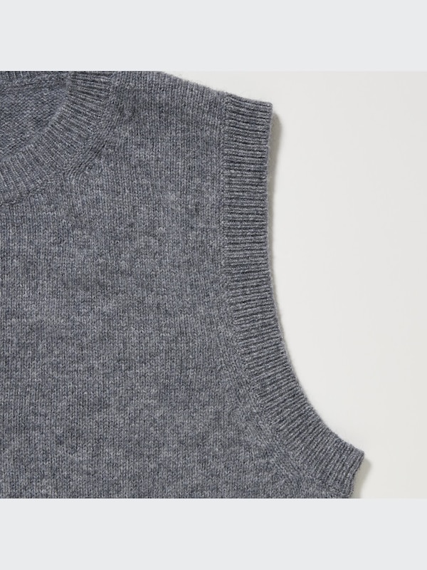 CASHMERE SLEEVELESS SHORT SWEATER