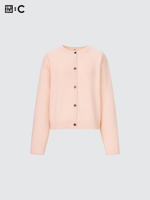 CASHMERE LONG SLEEVE SHORT CARDIGAN