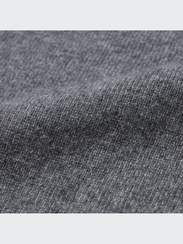 Cashmere Crew Neck Long-Sleeve Short Cardigan