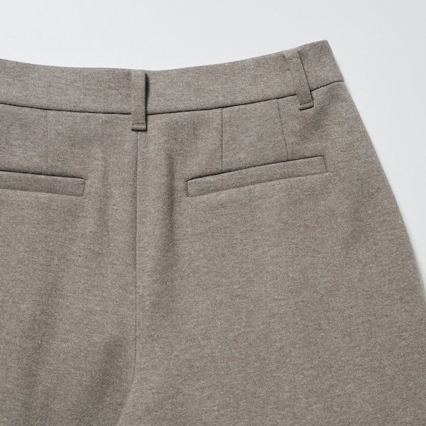 Brushed Jersey Pleated Wide Pants | UNIQLO US