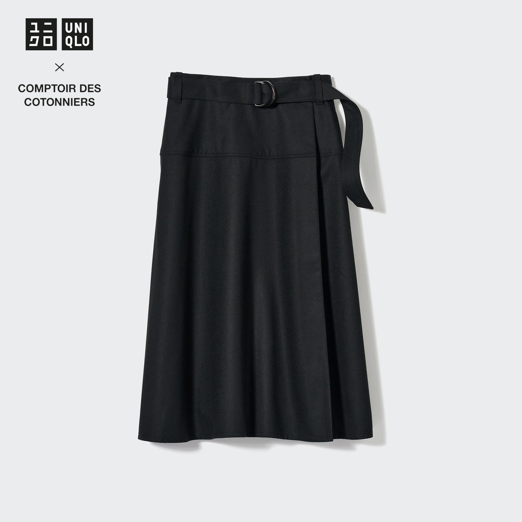 WOMEN BELTED WRAPPED SKIRT