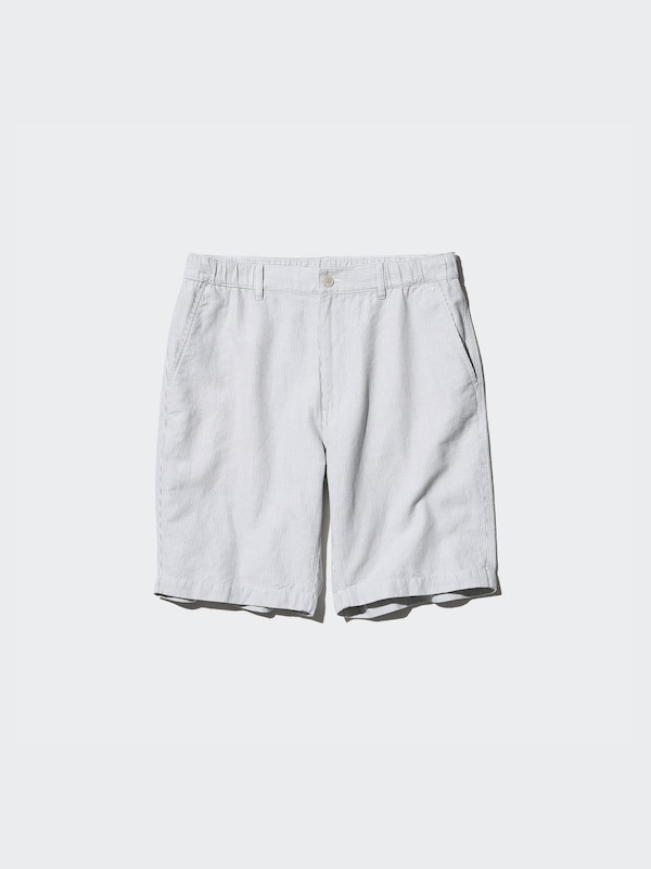 Linen Blend Shorts (Stripe)