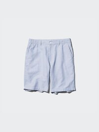 Linen Blend Shorts (Stripe)