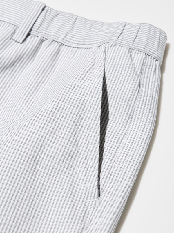 Linen Blend Shorts (Stripe)