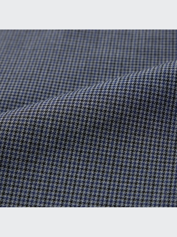 Smart Ankle Pants | 2-Way Stretch | Faux Wool | Checked