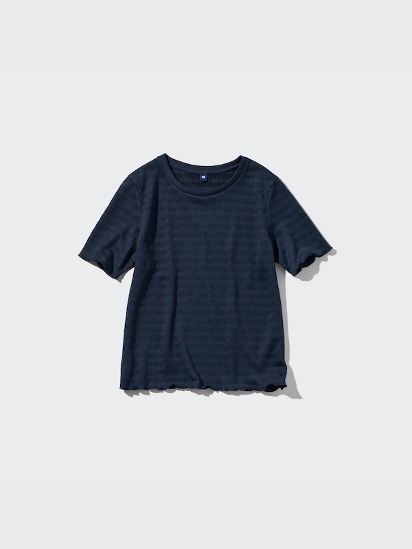 SHIRRING MELLOW SHORT SLEEVE T-SHIRT