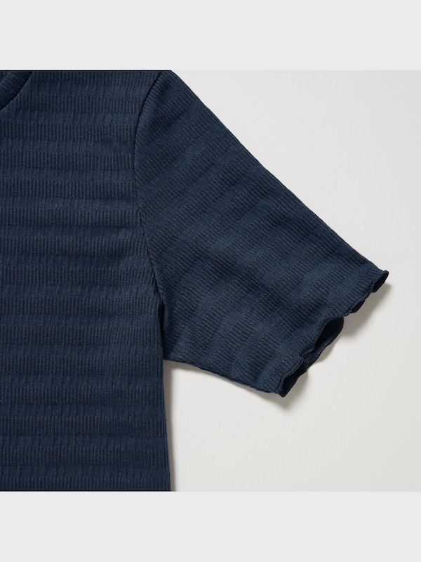 SHIRRING MELLOW SHORT SLEEVE T-SHIRT