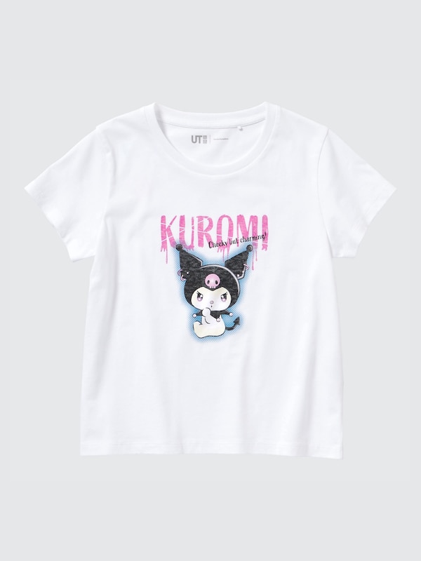 Sanrio Characters Cropped UT (Short-Sleeve Graphic T-Shirt) (Kuromi)