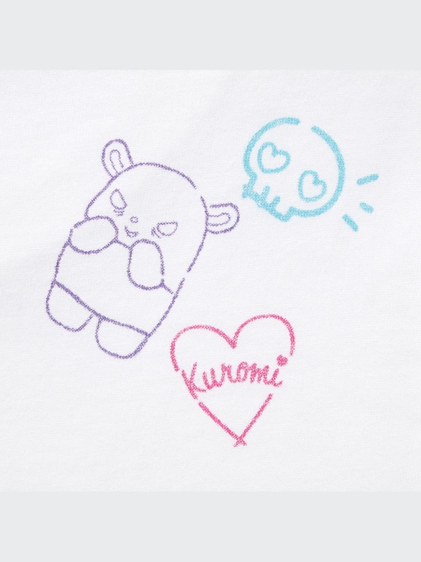 Sanrio Characters Cropped UT (Short-Sleeve Graphic T-Shirt) (Kuromi)