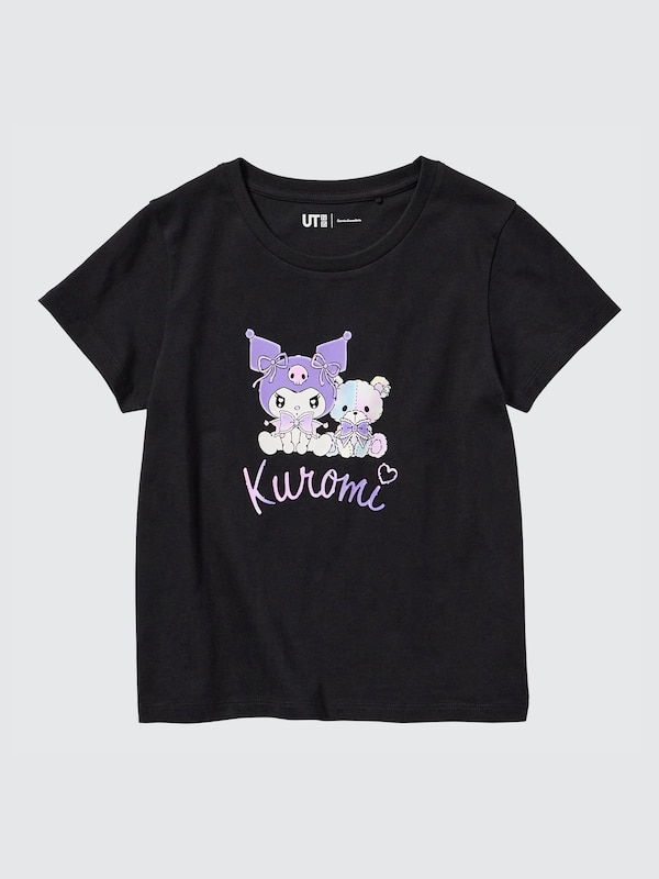 Sanrio Characters Cropped UT (Short-Sleeve Graphic T-Shirt) (Kuromi)