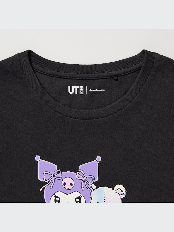 Sanrio Characters Cropped UT (Short-Sleeve Graphic T-Shirt) (Kuromi)
