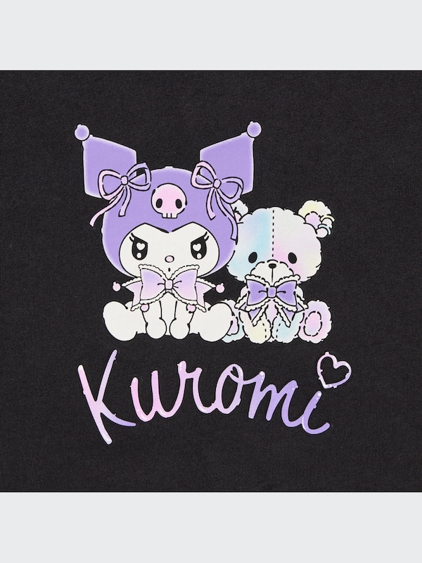 Sanrio Characters Cropped UT (Short-Sleeve Graphic T-Shirt) (Kuromi)