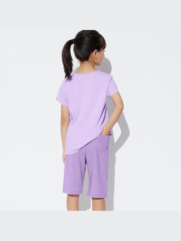 Girls AIRism Cotton Blend Set (Short Sleeve)