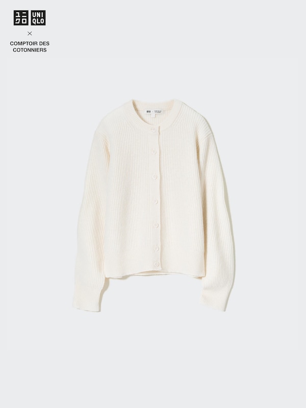 Cardigan en laine premium à col rond Comptoir des Cotonniers