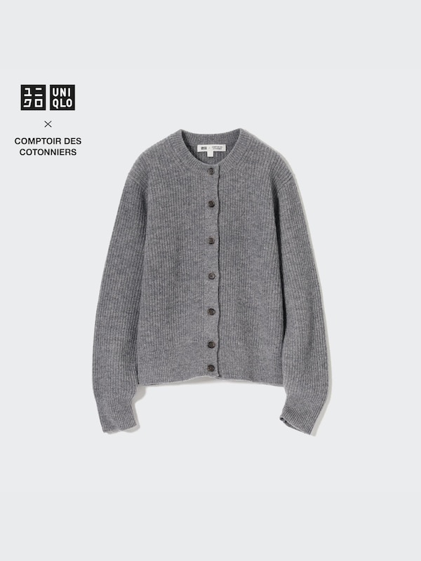 Premium Lambswool Long-Sleeve Cardigan