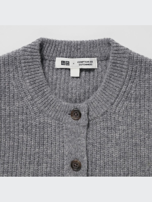 Premium Lambswool Long-Sleeve Cardigan