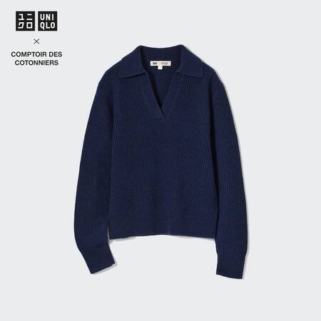 Comptoir des Cotonniers Lambswool Knitted Polo