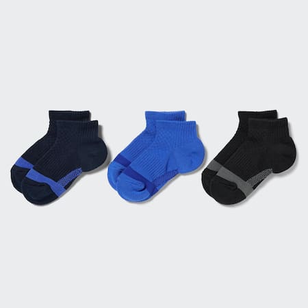 Kids Support Short Socks (Three Pairs)