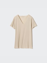 AIRism Anti-Odor Mesh V-Neck T-Shirt