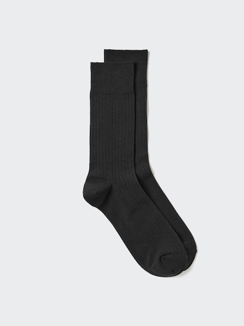 Носки HEATTECH Wide для мужчин, в рубчик — Uniqlo