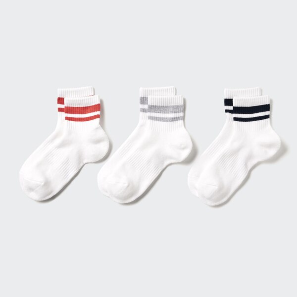 Socks 3 Pack (Crew Pile Line) UNIQLO US