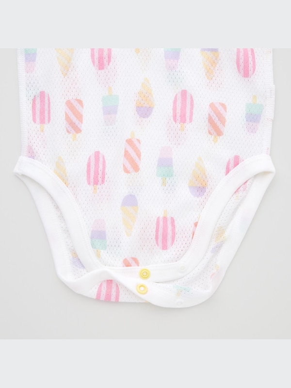 Toddler Cotton Mesh Inner Bodysuit Sleeveless