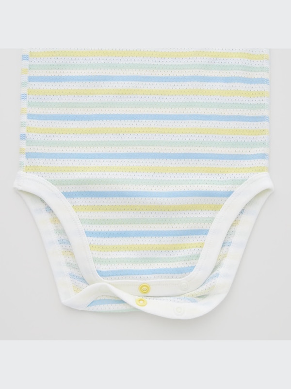 Cotton Mesh Inner Bodysuit | Striped