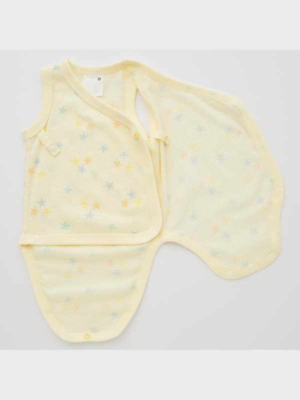 Cotton Mesh Sleeveless Printed Inner Bodysuit (Open Front)